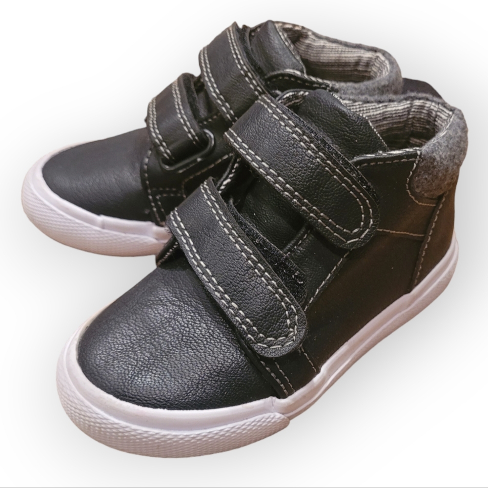 Cat & Jack Size 6 Toddler Black Velcro High Top Sneakers